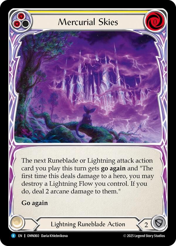 Mercurial Skies (Yellow) [OMN060] (Omens of the Third Age)  Rainbow Foil | Total Play