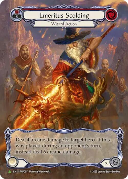 Emeritus Scolding (Red) (Marvel) [TNP007] (Promo)  Rainbow Foil | Total Play