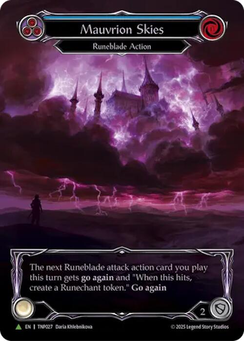 Mauvrion Skies (Blue) (Marvel) [TNP027] (Promo)  Rainbow Foil | Total Play
