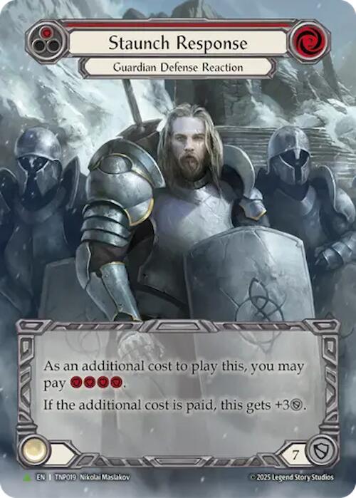 Staunch Response (Red) (Marvel) [TNP019] (Promo)  Rainbow Foil | Total Play