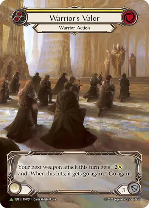 Warrior's Valor (Yellow) (Marvel) [TNP011] (Promo)  Rainbow Foil | Total Play