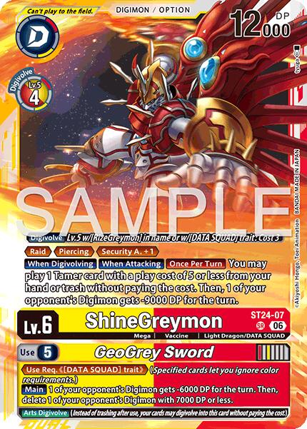 ShineGreymon // GeoGrey Sword [ST24-07] [Starter Deck: Data Squad] | Total Play