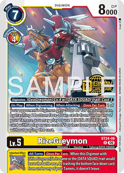 RizeGreymon [ST24-06] (Welcome Tamers Pack Vol.2) [Starter Deck: Data Squad] | Total Play