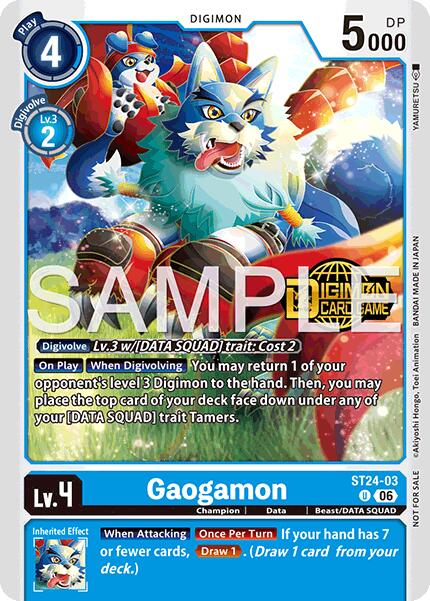 Gaogamon [ST24-03] (Welcome Tamers Pack Vol.2) [Starter Deck: Data Squad] | Total Play