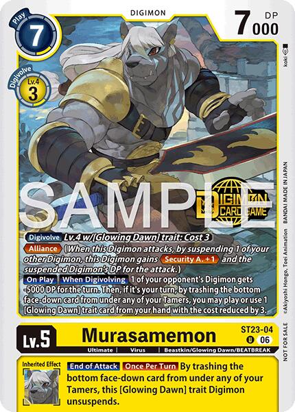 Murasamemon [ST23-04] (Welcome Tamers Pack Vol.2) [Starter Deck: Beatbreak Release Event Cards] | Total Play