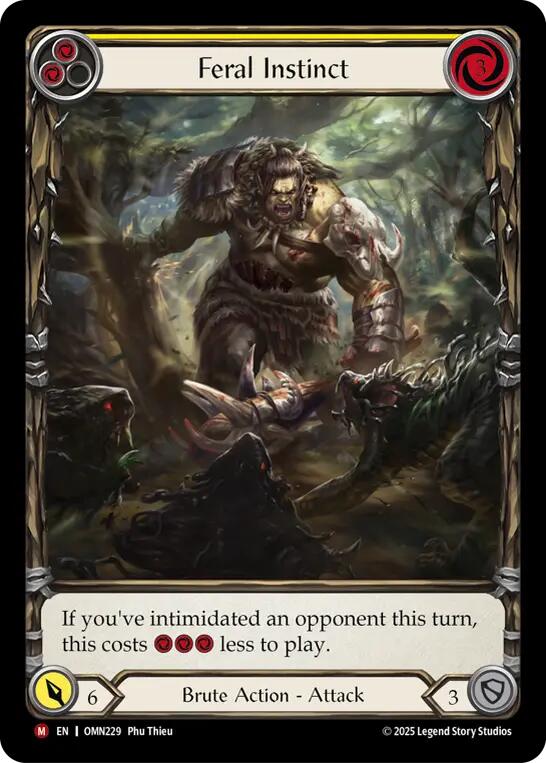 Feral Instinct (Extended Art) [OMN229] (Omens of the Third Age)  Cold Foil | Total Play