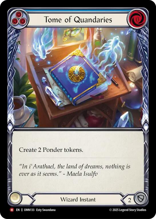 Tome of Quandaries (Blue) [OMN133] (Omens of the Third Age) | Total Play