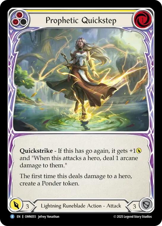 Prophetic Quickstep [OMN055] (Omens of the Third Age)  Rainbow Foil | Total Play