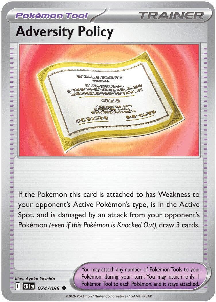 Adversity Policy (074/086) [Mega Evolution: Chaos Rising] | Total Play