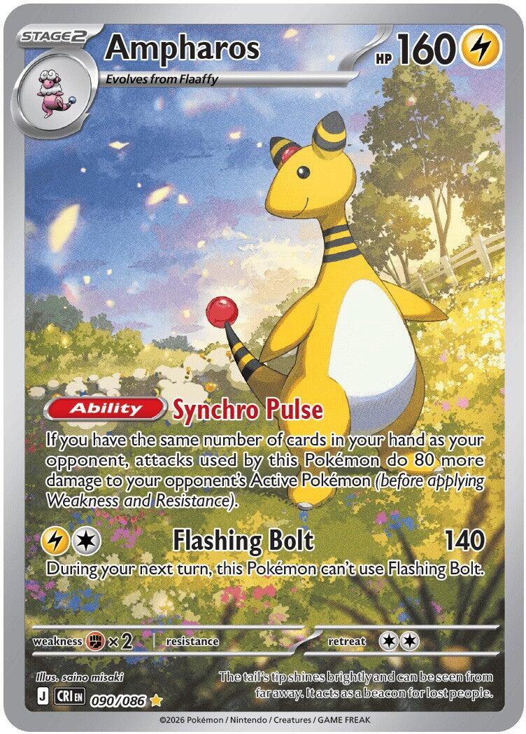 Ampharos (090/086) [Mega Evolution: Chaos Rising] | Total Play
