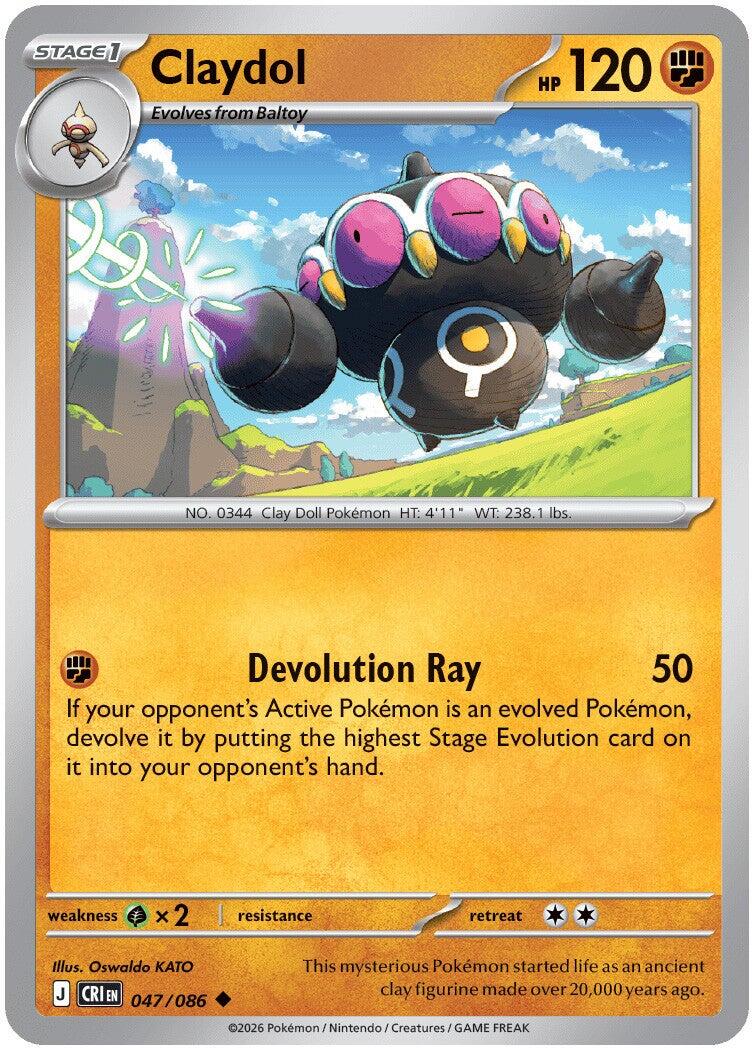 Claydol (047/086) [Mega Evolution: Chaos Rising] | Total Play