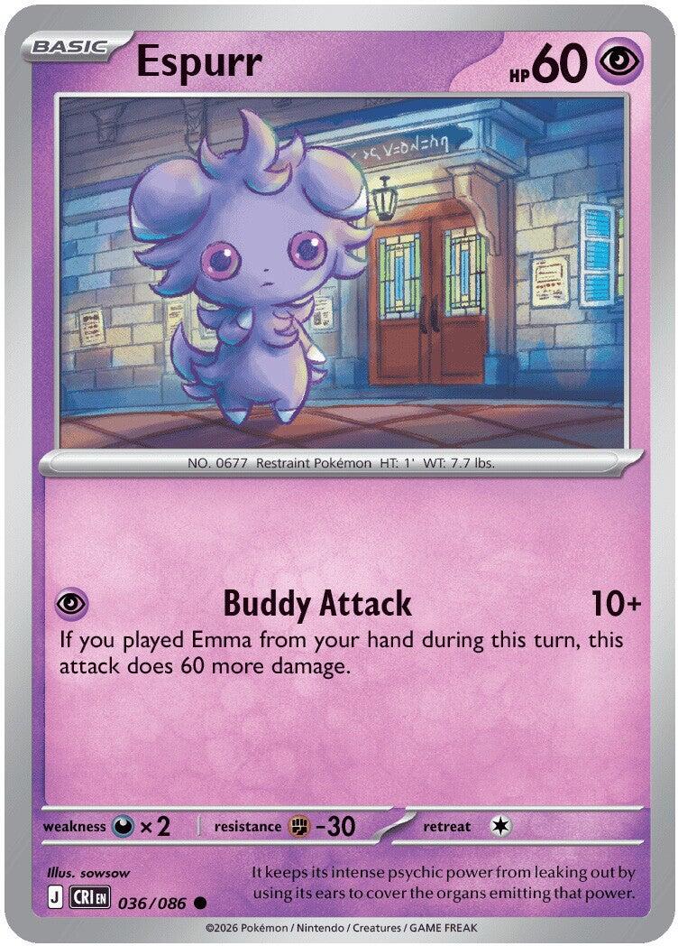 Espurr (036/086) [Mega Evolution: Chaos Rising] | Total Play