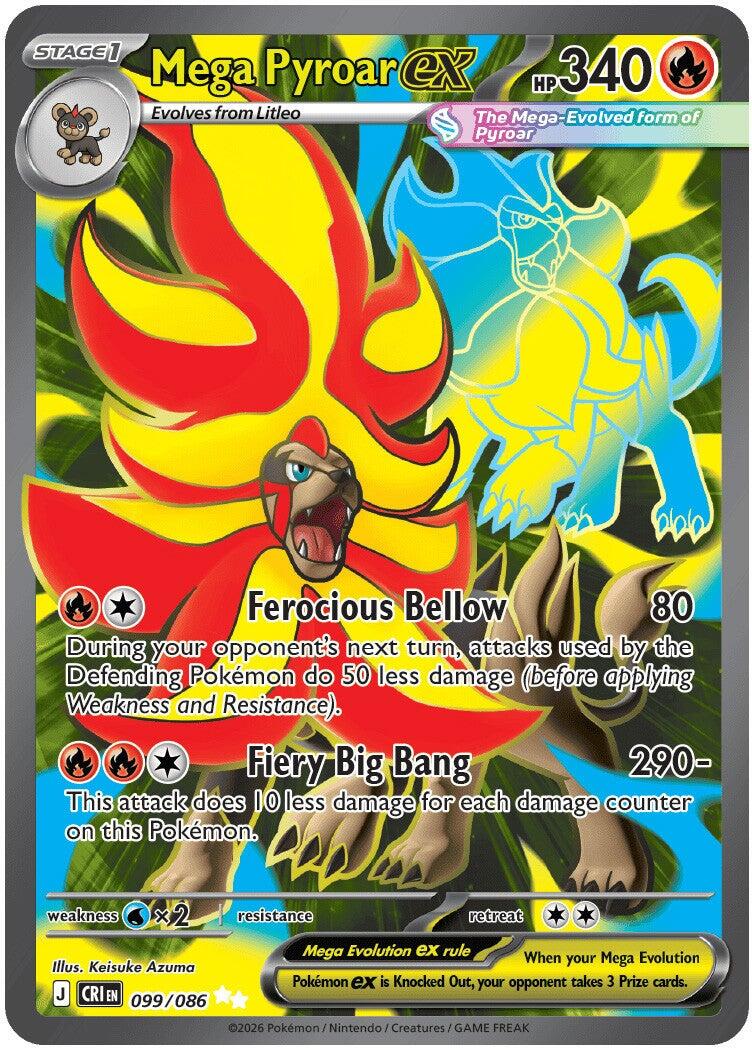 Mega Pyroar ex (099/086) [Mega Evolution: Chaos Rising] | Total Play