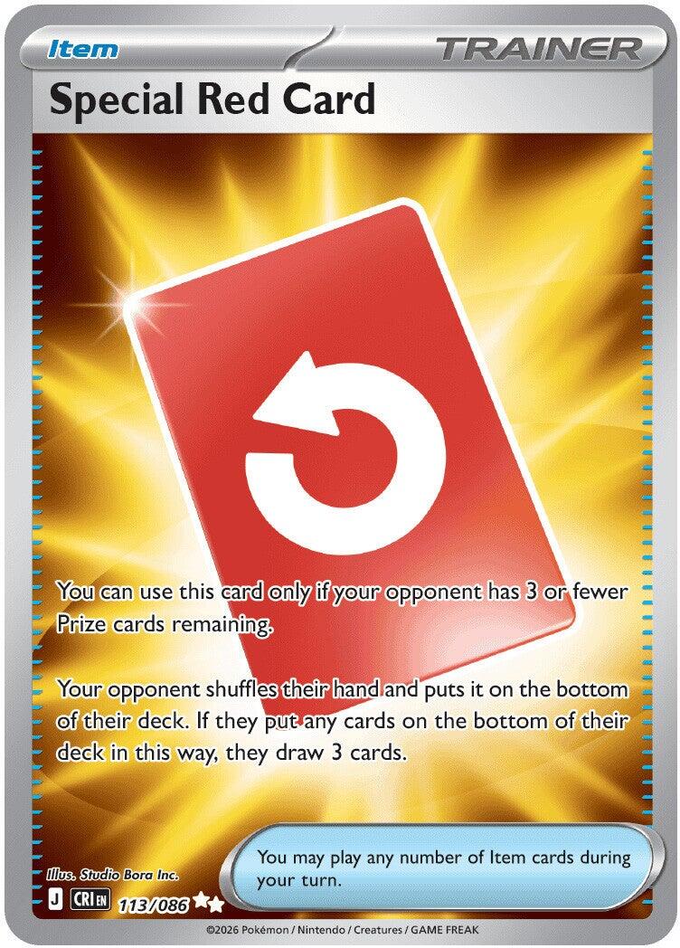 Special Red Card (113/086) [Mega Evolution: Chaos Rising] | Total Play