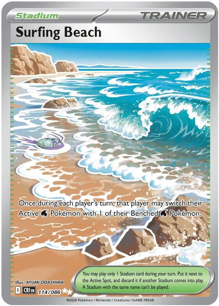 Surfing Beach (114/086) [Mega Evolution: Chaos Rising] | Total Play