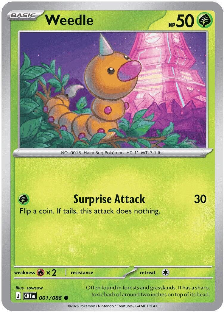 Weedle (001/086) [Mega Evolution: Chaos Rising] | Total Play