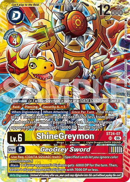 ShineGreymon // GeoGrey Sword [ST24-07] (Dual Revolution Release Event Participant) [Dual Revolution Release Event] | Total Play
