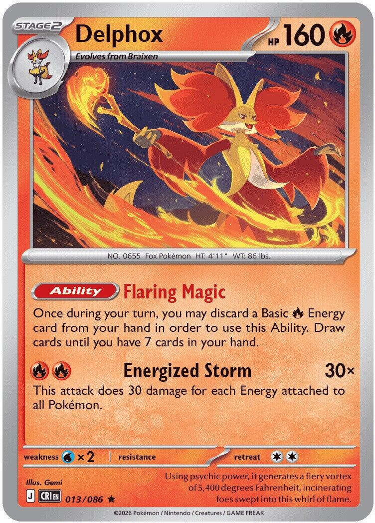 Delphox (013/086) (Deck Exclusive) [Mega Evolution: Chaos Rising] | Total Play