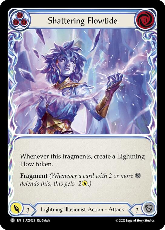 Shattering Flowtide (Blue) [AZS023] (Armory Deck: Zyggy) | Total Play