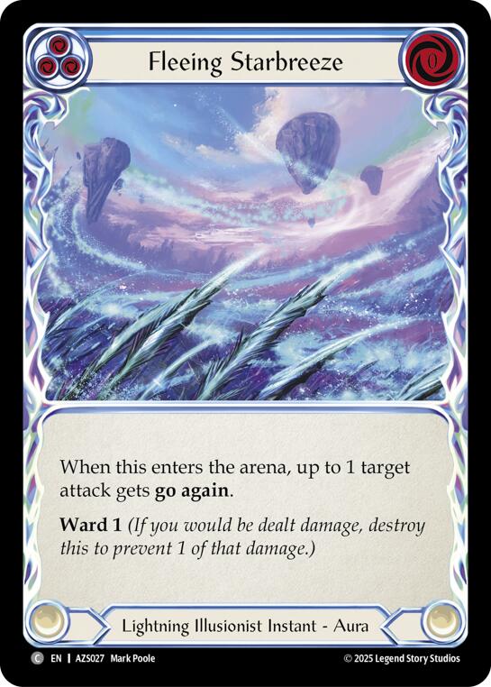 Fleeing Starbreeze (Blue) [AZS027] (Armory Deck: Zyggy) | Total Play
