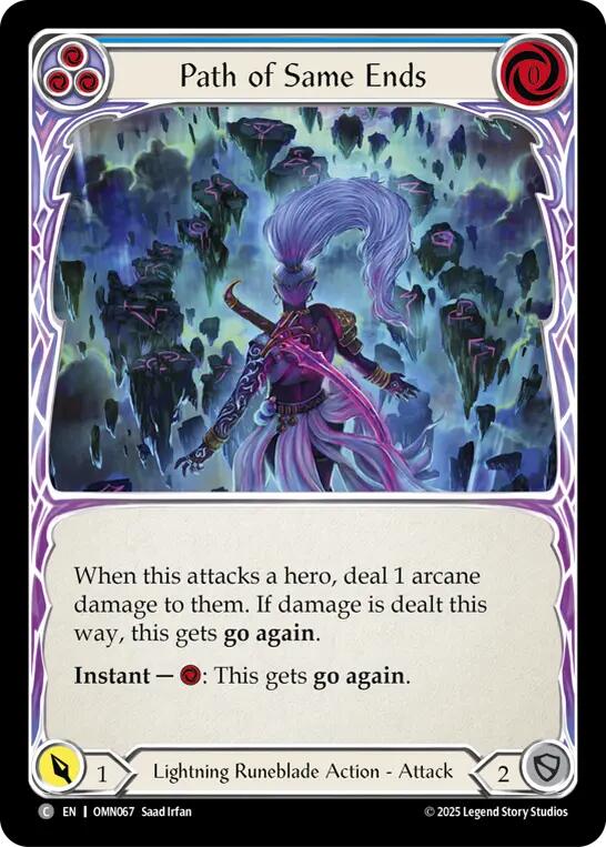 Path of Same Ends (Blue) [OMN067] (Omens of the Third Age)  Rainbow Foil | Total Play