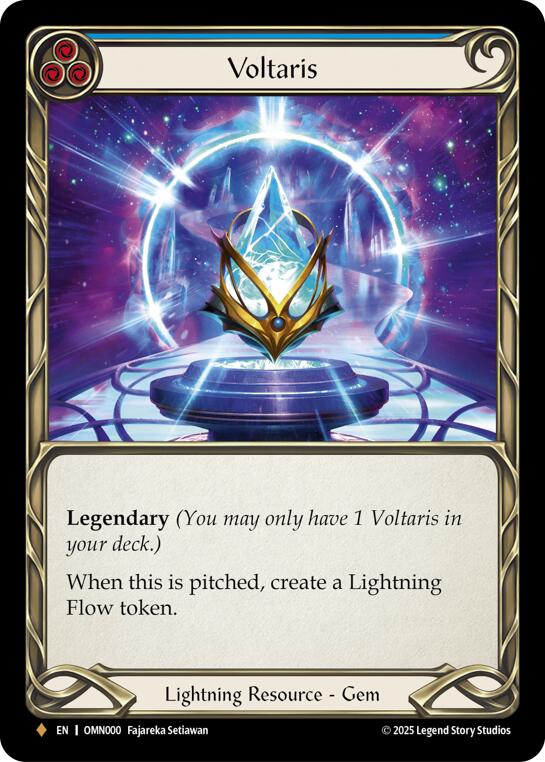 Voltaris (Blue) [OMN000] (Omens of the Third Age)  Cold Foil | Total Play