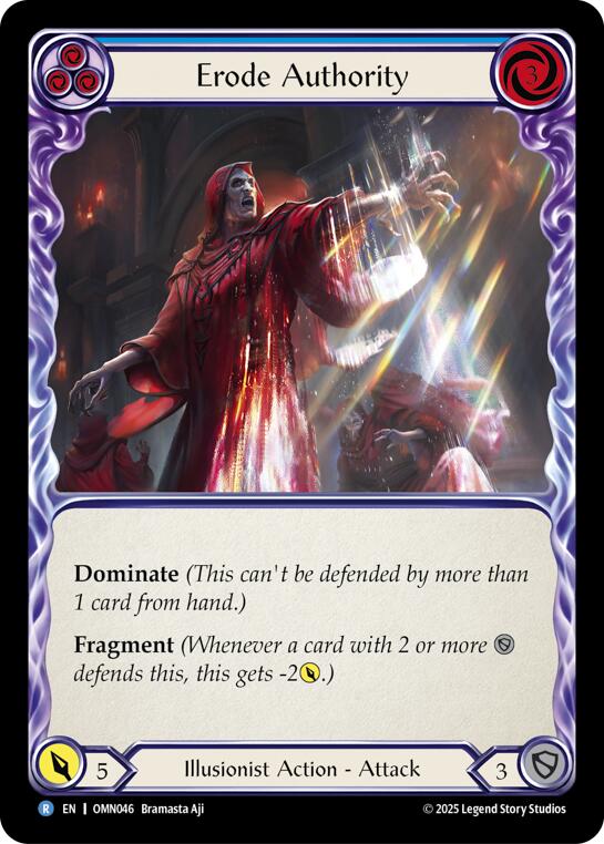 Erode Authority (Blue) [OMN046] (Omens of the Third Age)  Rainbow Foil | Total Play