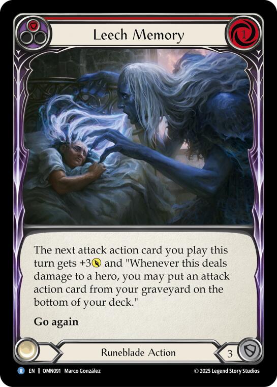 Leech Memory (Red) [OMN091] (Omens of the Third Age)  Rainbow Foil | Total Play