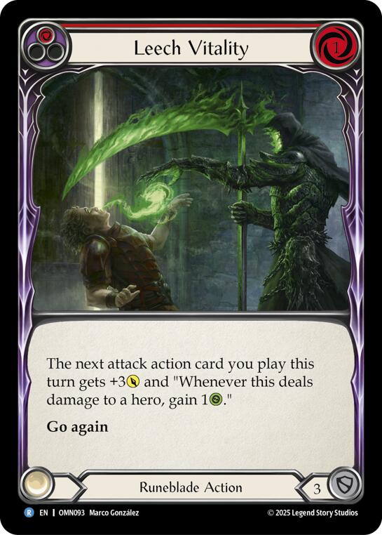 Leech Vitality (Red) [OMN093] (Omens of the Third Age)  Rainbow Foil | Total Play