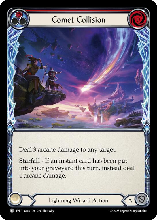 Comet Collision (Red) [OMN109] (Omens of the Third Age)  Rainbow Foil | Total Play
