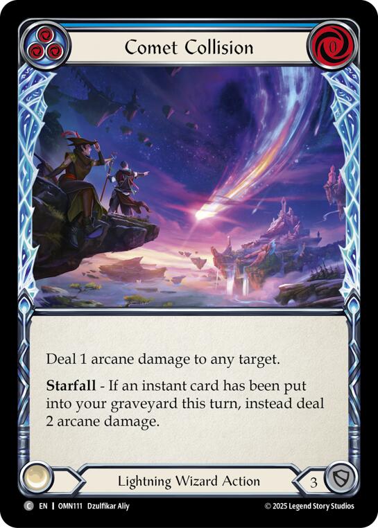 Comet Collision (Blue) [OMN111] (Omens of the Third Age)  Rainbow Foil | Total Play