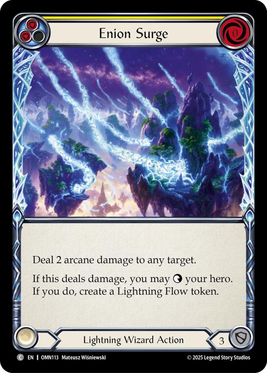 Enion Surge (Yellow) [OMN113] (Omens of the Third Age)  Rainbow Foil | Total Play