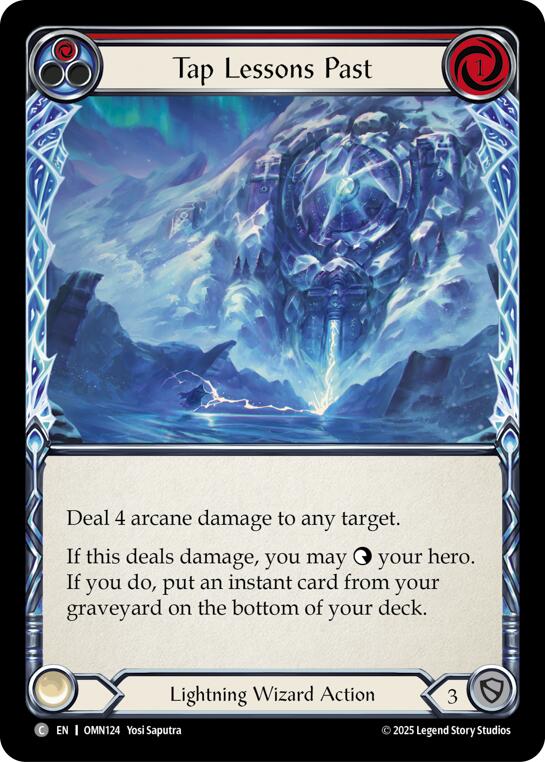 Tap Lessons Past (Red) [OMN124] (Omens of the Third Age)  Rainbow Foil | Total Play