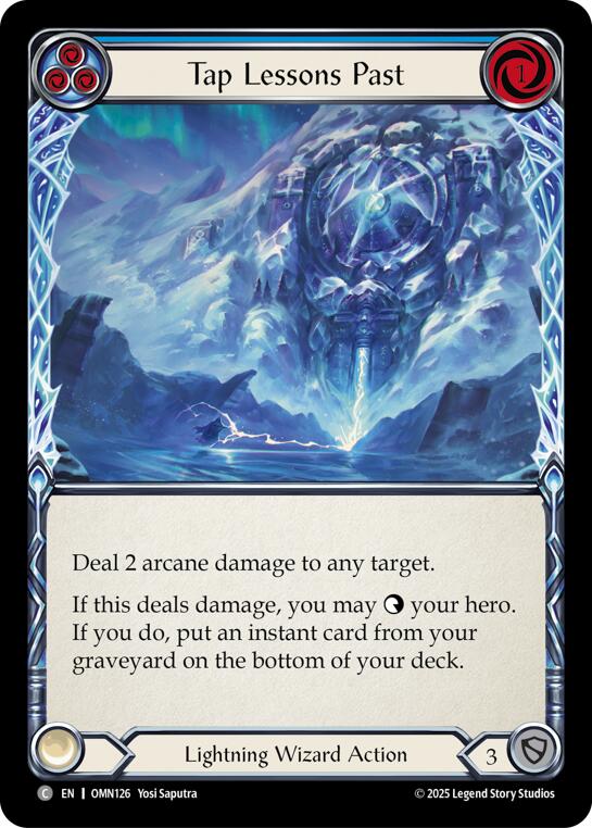 Tap Lessons Past (Blue) [OMN126] (Omens of the Third Age)  Rainbow Foil | Total Play