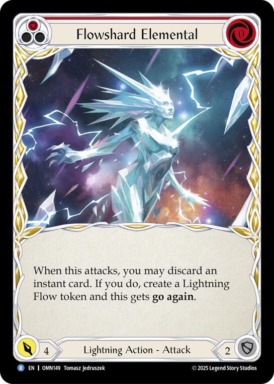 Flowshard Elemental (Red) [OMN149] (Omens of the Third Age)  Rainbow Foil | Total Play