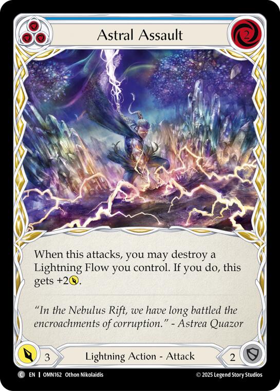 Astral Assault (Blue) [OMN162] (Omens of the Third Age)  Rainbow Foil | Total Play