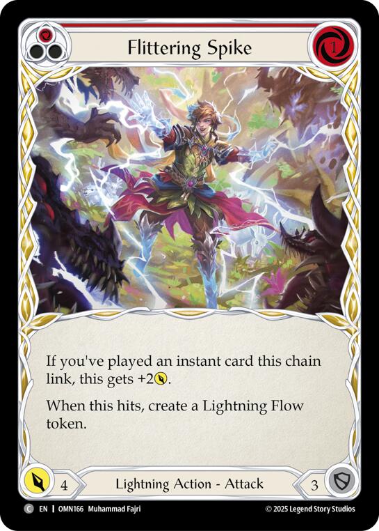 Flittering Spike (Red) [OMN166] (Omens of the Third Age)  Rainbow Foil | Total Play