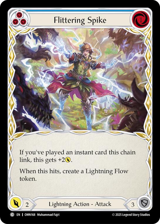 Flittering Spike (Blue) [OMN168] (Omens of the Third Age)  Rainbow Foil | Total Play