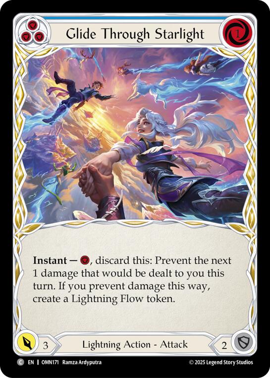 Glide Through Starlight (Blue) [OMN171] (Omens of the Third Age)  Rainbow Foil | Total Play