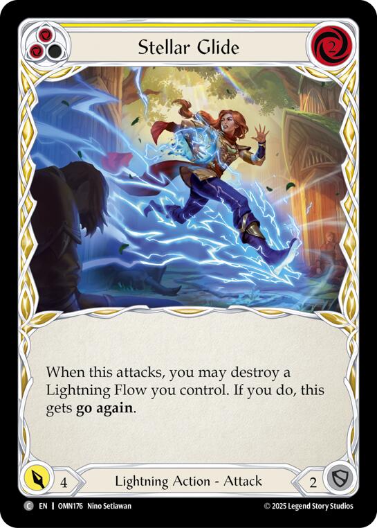 Stellar Glide (Yellow) [OMN176] (Omens of the Third Age)  Rainbow Foil | Total Play