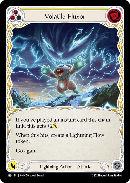 Volatile Fluxor (Yellow) [OMN179] (Omens of the Third Age)  Rainbow Foil | Total Play