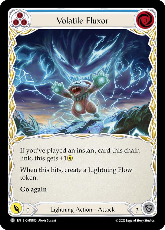 Volatile Fluxor (Blue) [OMN180] (Omens of the Third Age)  Rainbow Foil | Total Play