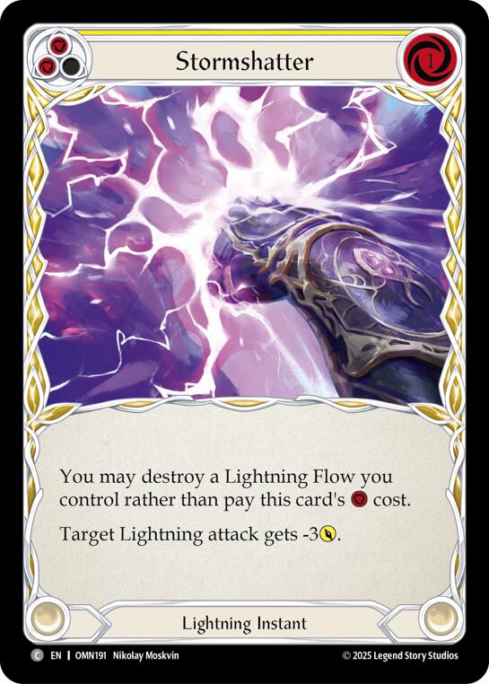Stormshatter (Yellow) [OMN191] (Omens of the Third Age)  Rainbow Foil | Total Play
