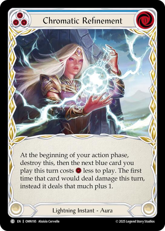 Chromatic Refinement (Blue) [OMN195] (Omens of the Third Age)  Rainbow Foil | Total Play
