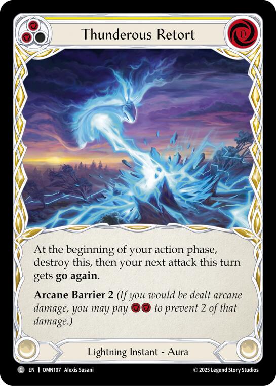 Thunderous Retort (Yellow) [OMN197] (Omens of the Third Age) | Total Play