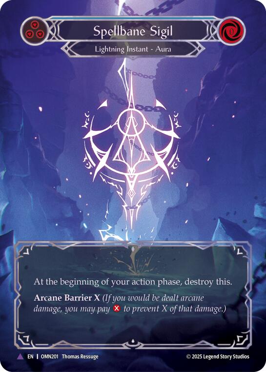 Spellbane Sigil (Blue) (Marvel) [OMN201] (Omens of the Third Age)  Cold Foil | Total Play