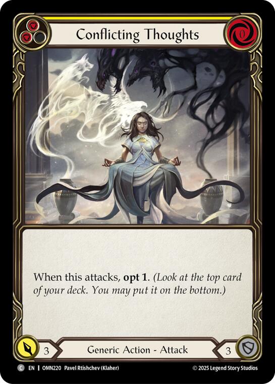 Conflicting Thoughts (Yellow) [OMN220] (Omens of the Third Age) | Total Play