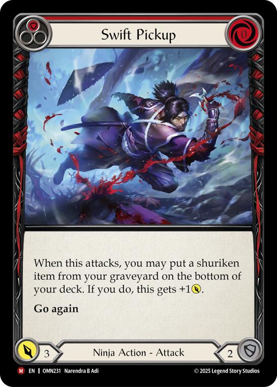 Swift Pickup (Red) [OMN231] (Omens of the Third Age)  Rainbow Foil | Total Play
