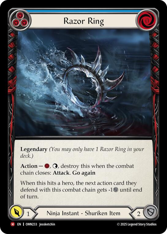 Razor Ring (Blue) [OMN233] (Omens of the Third Age)  Cold Foil | Total Play