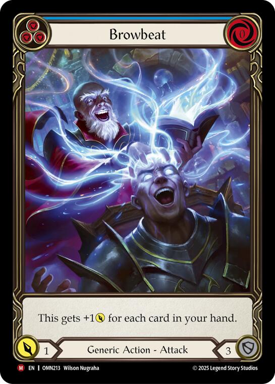 Browbeat (Blue) (Extended Art) [OMN213] (Omens of the Third Age)  Cold Foil | Total Play